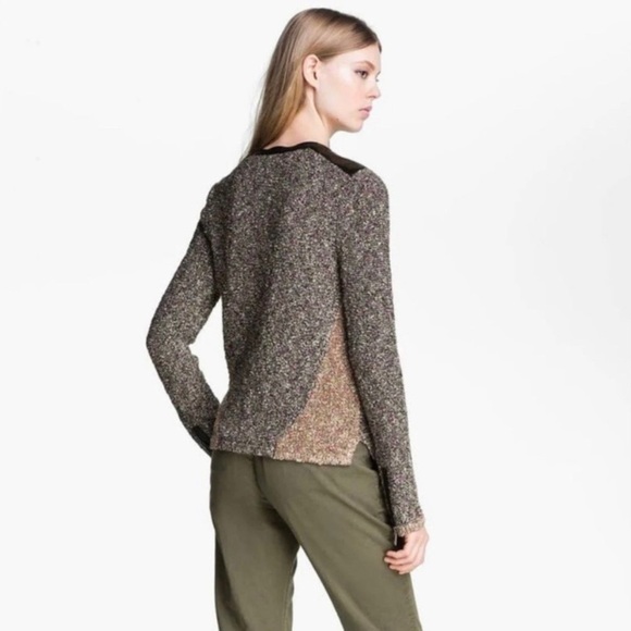 rag & bone Lory Tweed Leather Trim‎ Jacket - Picture 4 of 11